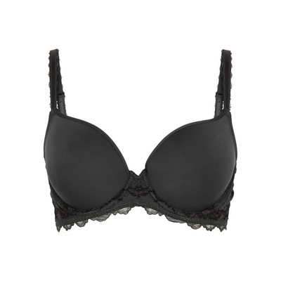 Shop Wacoal Lace Perfection Grey Contour Bra In Charcoal