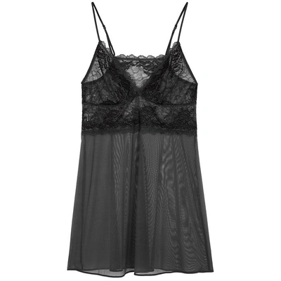 Wacoal Lace Perfection Stretch-lace And Mesh Chemise In Charcoal