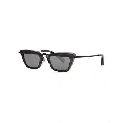 Shop Alain Mikli Black Square-frame Sunglasses