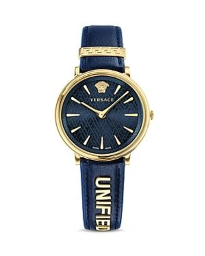 Shop Versace Manifesto Edition Watch With Interchangeable Straps, 38mm In Blue