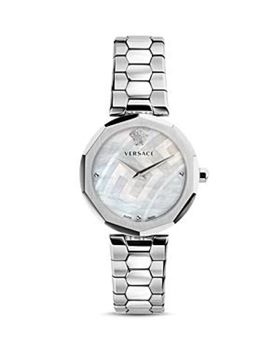 Shop Versace Idyia Stainless Steel Watch, 36mm In Silver
