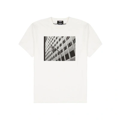 Shop Calvin Klein 205w39nyc Building With American Flag Cotton T-shirt In White