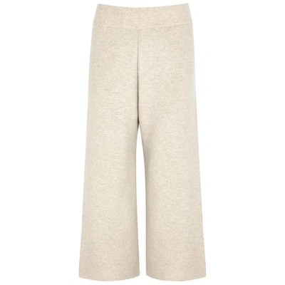 Shop Le Kasha India Cropped Cashmere Trousers In Beige