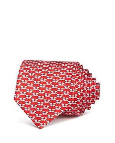 Shop Ferragamo Fido Scottie Dogs Silk Classic Tie In Red