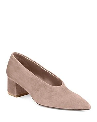 Shop Vince Women's Rafe Pointed Toe Mid-heel Pumps In Greige Nude