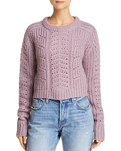 Shop Astr The Label Georgia Chunky-knit Sweater In Lilac