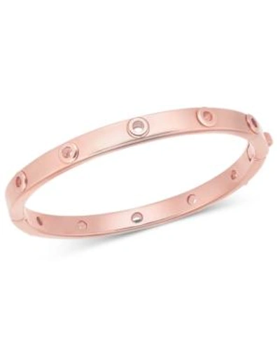 Shop Kate Spade New York Gold-tone Grommet Bangle Bracelet In Rose Gold