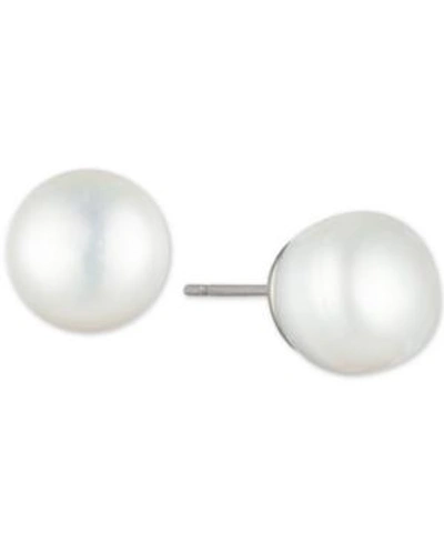 Shop Carolee Silver-tone Freshwater Pearl (10mm) Stud Earrings