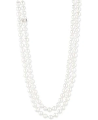 Shop Carolee Silver-tone Imitation & Freshwater Pearl (10mm) Knotted 64" Strand Necklace