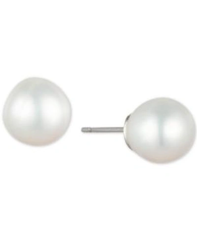 Shop Carolee Silver-tone Freshwater Pearl (10mm) Stud Earrings