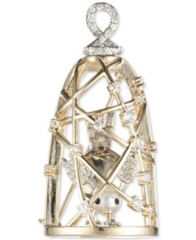 Shop Carolee Gold-tone Crystal & Imitation Pearl Birdcage Pin
