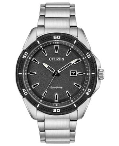 Shop Citizen Eco-drive Men's Stainless Steel Bracelet Watch 45mm