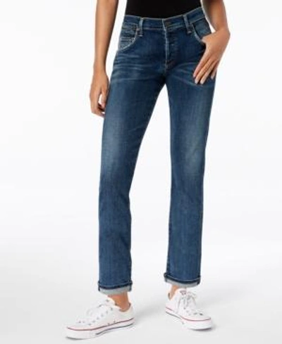 Shop Citizens Of Humanity Emerson Slim-fit Cropped Boyfriend Jeans In Blue Ridge