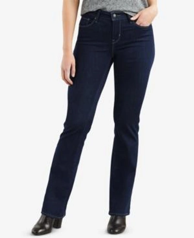 Shop Levi's Women's Curvy Bootcut Jeans In Smooth Dark Rinse