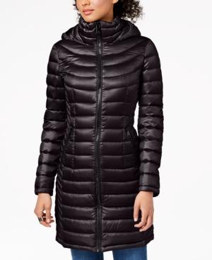 calvin klein petite hooded packable down puffer coat