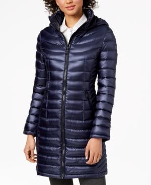 calvin klein petite hooded packable down puffer coat