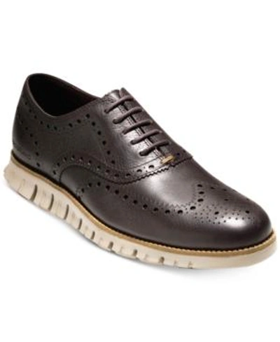 Shop Cole Haan Men's Zerogrand Wingtip Oxfords Men's Shoes In Java/ Cobblestone