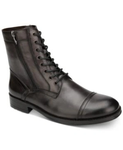 Shop Kenneth Cole Men's Hugh Leather Boots Men's Shoes In Grey