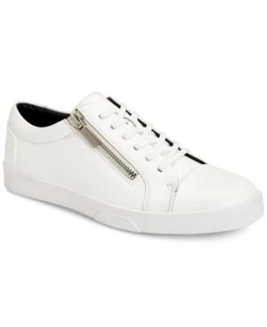calvin klein white leather sneakers