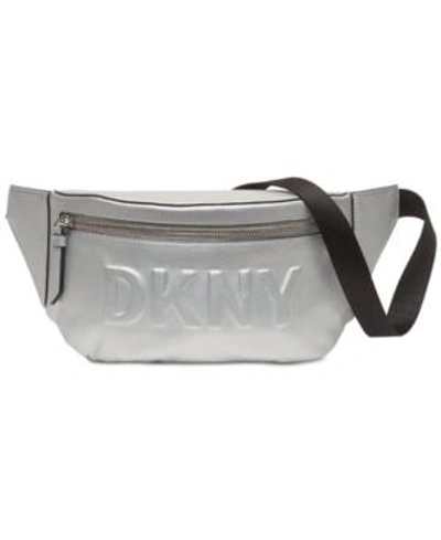 Shop Dkny Tilly Logo Fanny Pack, Created For Macy's In Silver
