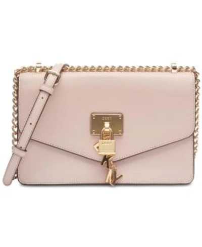 Shop Dkny Elissa Leather Chain Strap Shoulder Bag, Created For Macy's In Iconic Blush/gold