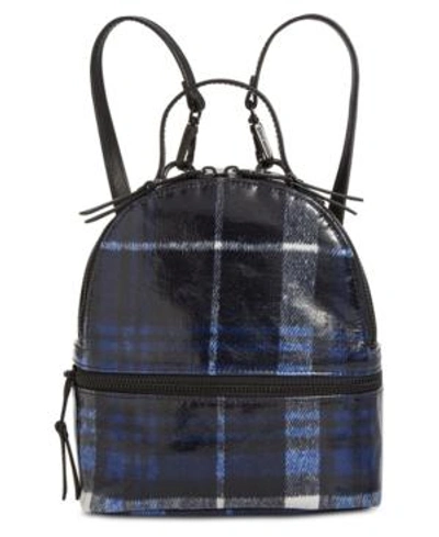 Shop Steve Madden Val Plaid Backpack In Blue