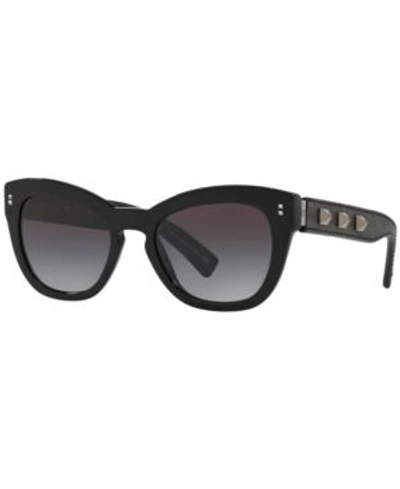 Shop Valentino Sunglasses, Va4037 53 In Black / Smoke Gradient