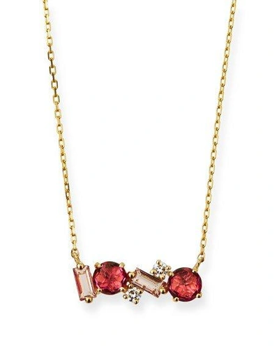 Shop Kalan By Suzanne Kalan 14k Gold Mini Pink & Morganite Topaz Fireworks Necklace