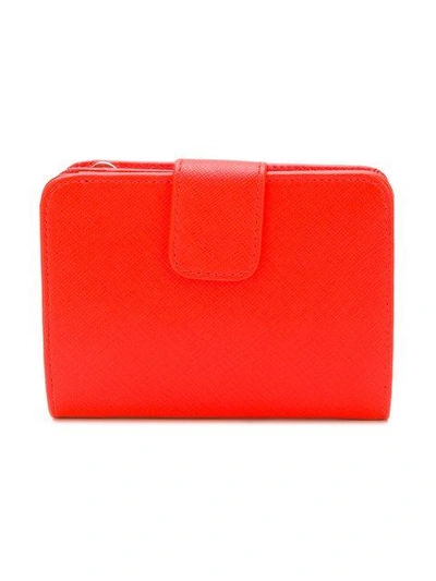 Shop Prada Logo Wallet - Red