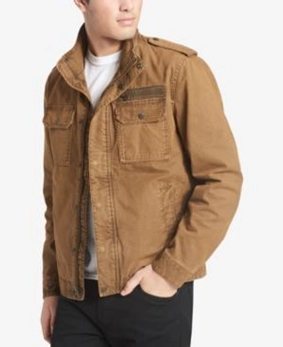 Shop Levi's Men's Cotton Zip-front Jacket In Worker Brown