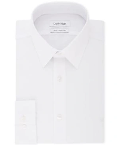 Calvin Klein Men's Slim-fit Stretch Dress Shirt, Online Exclusive Created For Macy's In White