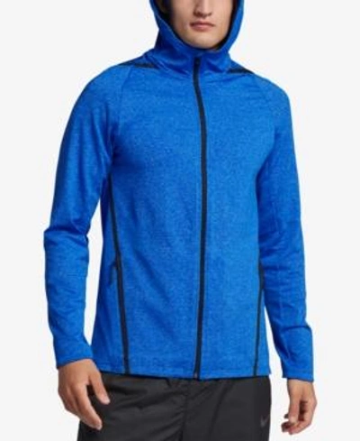 Shop Nike Men's Zip Training Hoodie In Hyper Cobalt