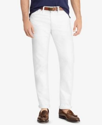 Shop Polo Ralph Lauren Men's Varick Slim Straight Stretch Jeans In New Hudson White