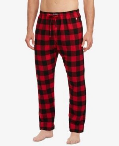 Shop Polo Ralph Lauren Men's Plaid Cotton Flannel Pajama Pants In Preston Plaid