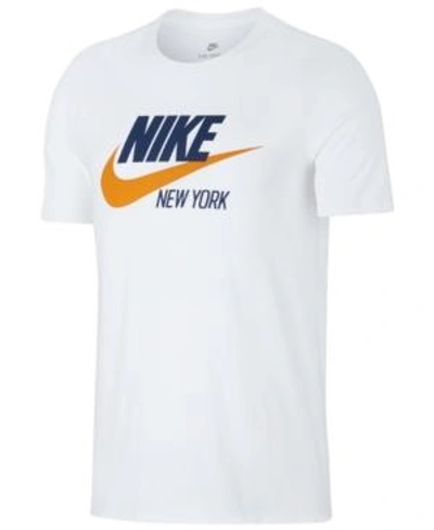 Shop Nike Men's Sportswear Nyc Logo-graphic T-shirt In White