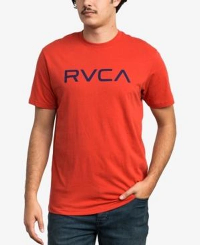 Shop Rvca Men's Logo Graphic T-shirt In Pompei Red