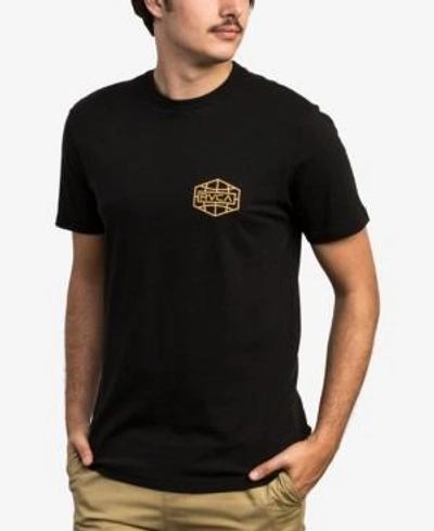 Shop Rvca Men's Logo Graphic T-shirt In Black