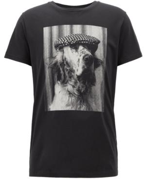 Hugo Boss Boss Men's Graphic Cotton T-shirt In Black | ModeSens