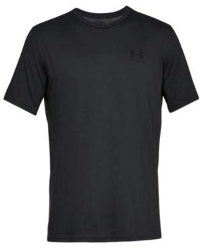 Shop Under Armour Men's Sportstyle Left Chest Short Sleeve T-shirt In Black