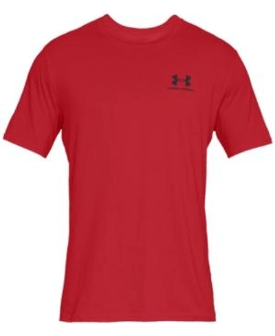 Shop Under Armour Men's Sportstyle Left Chest Short Sleeve T-shirt In Red