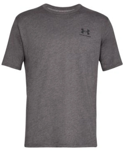 Shop Under Armour Men's Sportstyle Left Chest Short Sleeve T-shirt In Charcoal