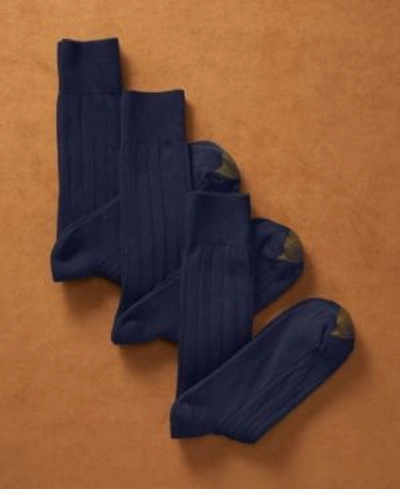 Shop Gold Toe Men's 3-pack Dress Hamption Crew Socks In Black