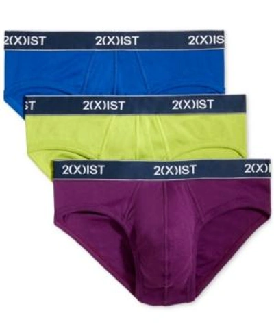 Shop 2(x)ist Men's Essential 3 Pack No Show Brief In Purple Assorted