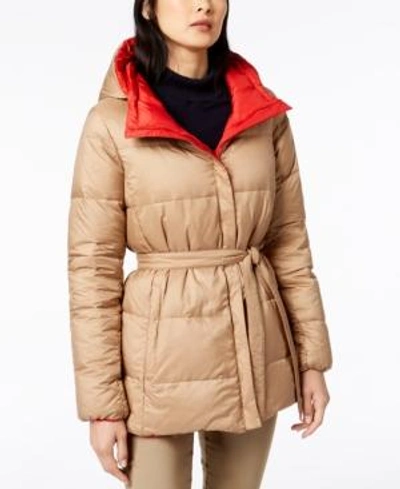 Weekend Max Mara Reversible Samuele Hooded Puffer Jacket In Red | ModeSens