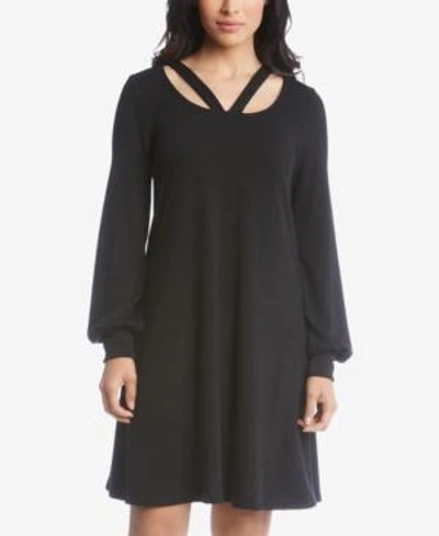 Shop Karen Kane Cutout Sweater Dress In Black