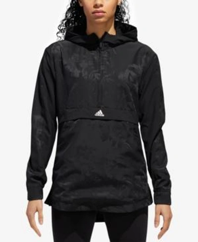 Adidas Originals Women's Athletics Rose Woven Shell Windbreaker Jacket,  Black | ModeSens