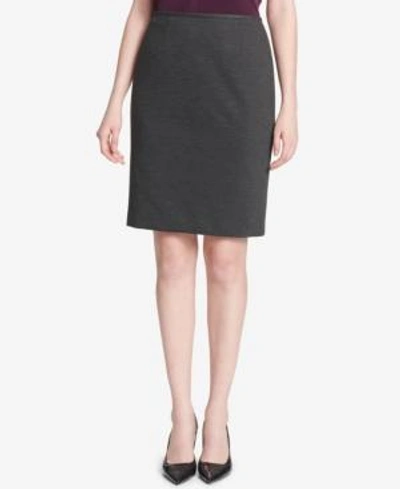 Shop Calvin Klein High-waist Pencil Skirt In Charcoal