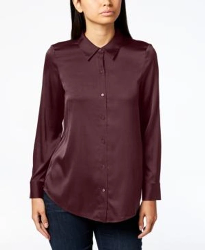 Shop Eileen Fisher Point-collar Shirt, Regular & Petite In Monterey
