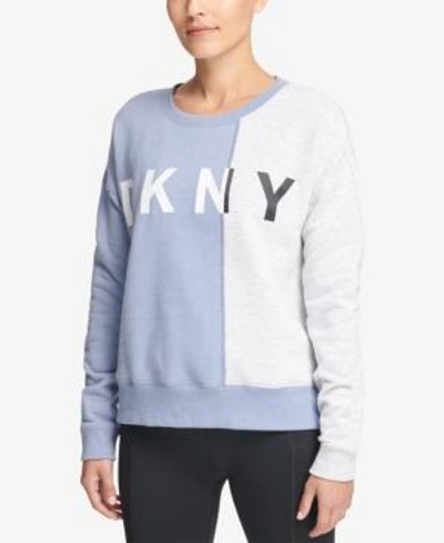 Shop Dkny Sport Colorblocked Fleece Top, Created For Macy's In Tempest