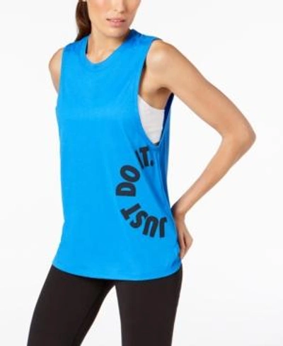 Shop Nike Dry Legend Tank Top In Signal Blue